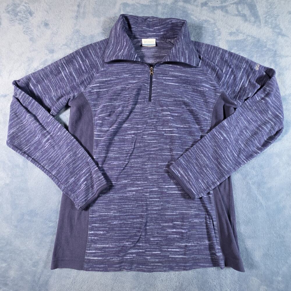 Columbia Women’s Large Blue Omni-Wick Fleece Quarter Zip Pullover Hiking